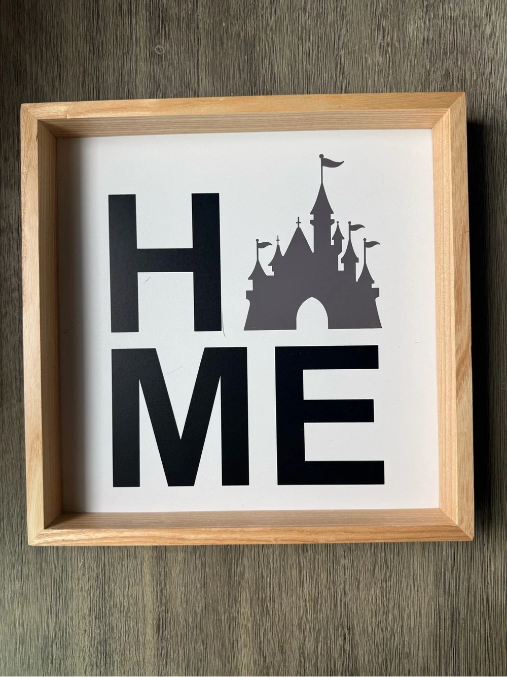 Disney HOME Castle Wall Art - Black and Natural Wood